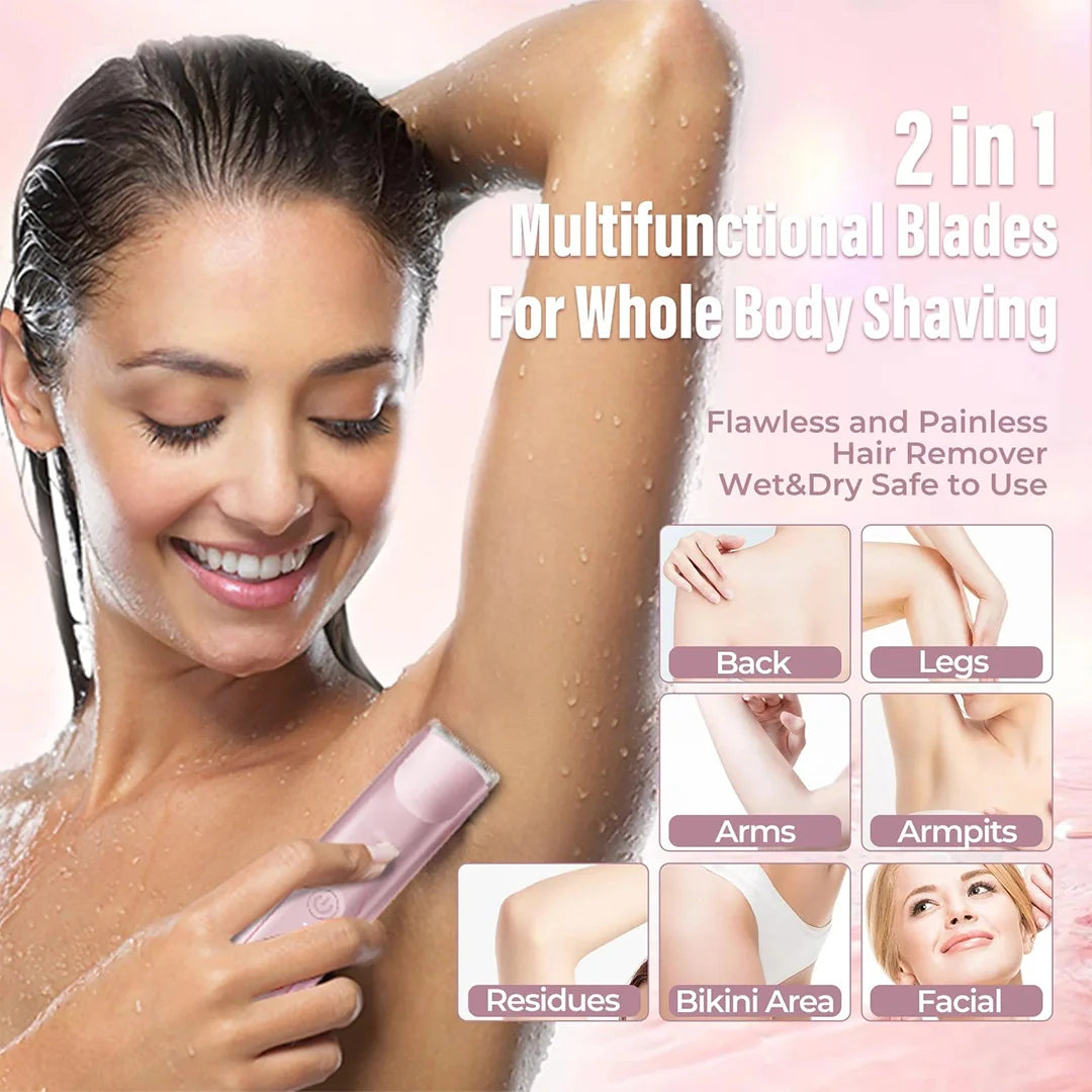 2in1 Painless Bikini Hair Trimmer – Waterproof, Skin-Safe & Rechargeable